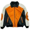 8 Ball Men's Michael Hoban Orange Leather Jacket