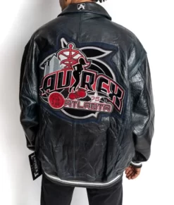 90’s Atlanta Vintage Leather Jacket Back