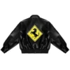 A Few Good Kids Bomber Black Leather Jacket Back