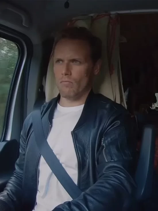 A Roadtrip With Sam And Graham Sam Heughan Black Leather Jacket