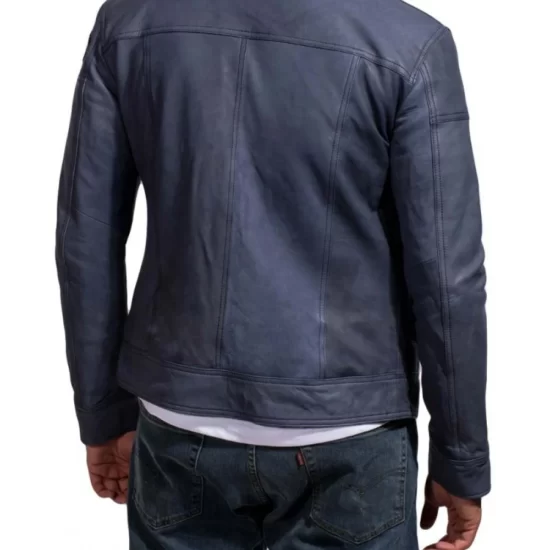 Aaron Paul Need For Speed Leather Jacket Back