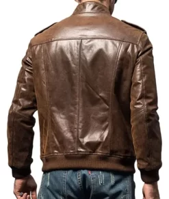 Adam Brown Motorcycle Real Leather Jacket