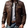 Adam Brown Motorcycle Genuine Leather Jacket