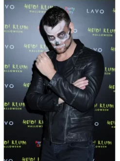 Adam Lambert Halloween Party Leather Jacket Side