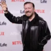 After Life Ricky Gervais Brown Leather Jacket