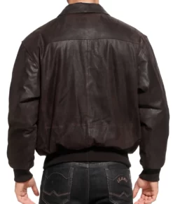 Air Force A2 Flight Brown Bomber Top Leather Jacket