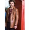 Alice Andrew Lee Potts Brown Real Leather Jacket