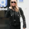 Amanda Holden Black Top Leather Jacket