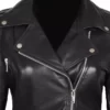 Amber Women's Black Top Leather Asymmetrical Moto Jacket