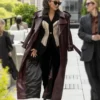 American Horror Story S12 Kim Kardashian Maroon Coat