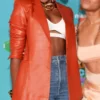 American singer Kelly Rowland Real Orange Blazer