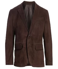 Amiri Men’s Classic Brown Real Suede Leather Blazer