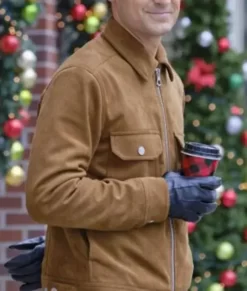An Unexpected Christmas Jamie Suede Top Leather Jacket