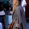 And Just Like That Carrie Bradshaw Grey Best Leather Coat