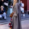 And Just Like That Carrie Bradshaw Grey Real Leather Coat