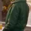 And Just Like That S02 Carrie Bradshaw Green Genuine Leather Jacket