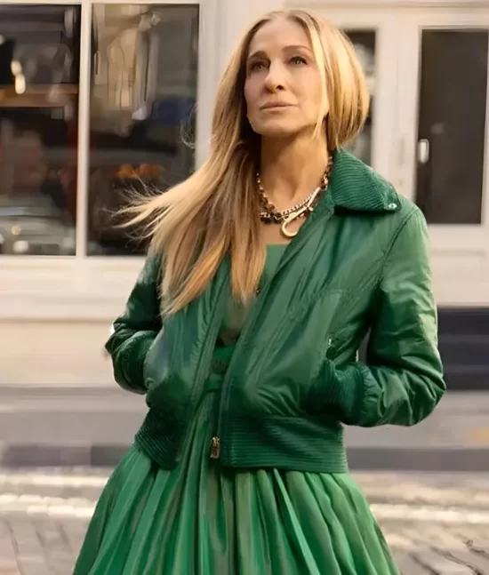 And Just Like That S02 Carrie Bradshaw Green Jacket