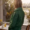And Just Like That S02 Carrie Bradshaw Green Real Leather Jacket