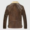 Aquaman Justice League Genuine Brown Leather Fur Jacket