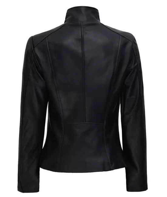 Arezoo Women's Black Best Leather Jacket