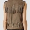 Pretty Little Liars Lucy Hale Suede Brown Leather Vest