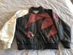 Arizona Cardinals Authentic Pro Line Bomber Leather Jacket