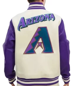 Arizona Purple Varsity Top Leather Jacket