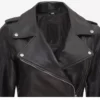 Arkansas Womens Black Asymmetrical l Genuine Leather Jacket