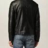 Armani Exchange Biker Jacket In Synthetic Leather Back