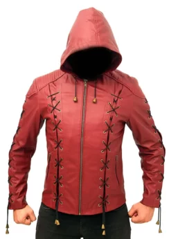 Arsenal Arrow Red Top Leather Jackets