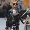 Ashley Roberts Black Biker Best Leather Jacket