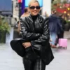 Ashley Roberts Black Top Leather Jacket