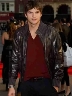 Ashton Kutcher Best Bomber Leather Jacket