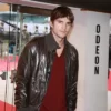 Ashton Kutcher Genuine Bomber Leather Jacket