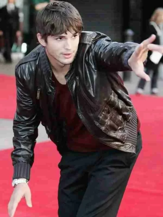 Ashton Kutcher Orignal Bomber Leather Jacket