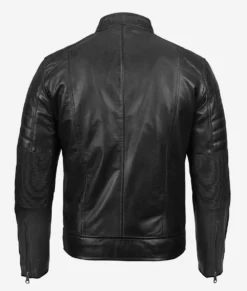Austin Mens Black Cafe Racer Premium Leather Jackets