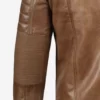 Austin Men's Cafe Racer Camel Waxed Top Leather Jackets