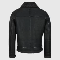 B3 Air Force Black Shearling Leather Jacket