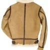B3 Bomber Suede Leather Shearling Jacket Back