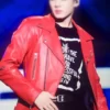 BTS Jungkook Red Biker Best Leather Jacket