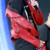 BTS Jungkook Red Biker Jacket