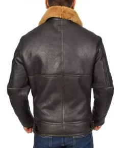 Bamboo Brown B3 Bomber Top Leather Jacket