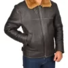 Bamboo Brown B3 Bomber Real Leather Jacket