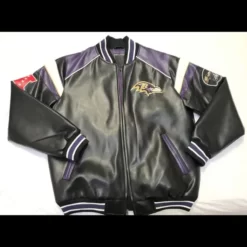 Bartolemo Baltimore Ravens NFL Bomber Real Leather Jacket