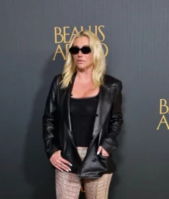 Beau Is Afraid Premiere Kesha Black Genuine Leather Biker Jacket