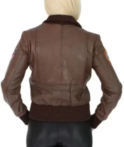 Bessie Brown A-2 Flight Top Leather Jacket