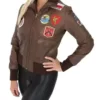 Bessie Brown A-2 Flight Leather Jacket