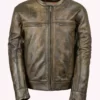 Big Barter Cafe Racer Genuine Leather Jacket