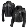 Biker Ny Yankees Black Leather Jacket