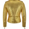 Bikers Gold Faux Leather Jacket